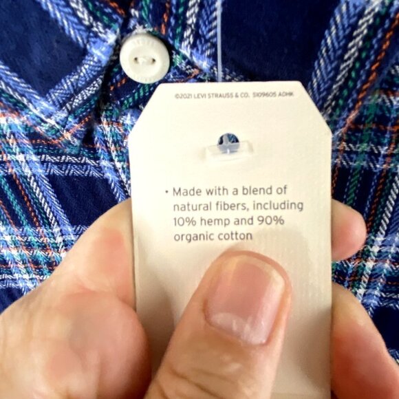 Levis Mens Classic Plaid Worker Shirt Size S - Picture 6 of 8